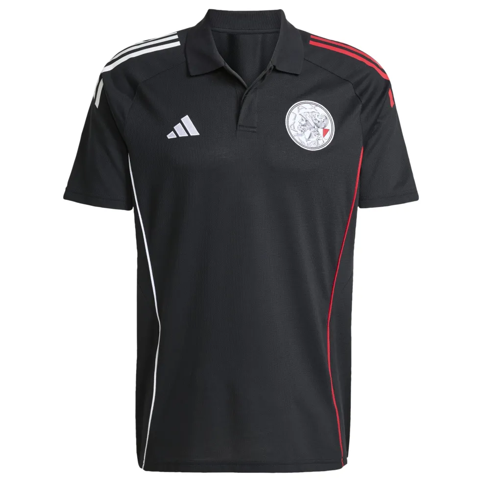 Adidas Ajax Tiro 25 polo heren black white bold red