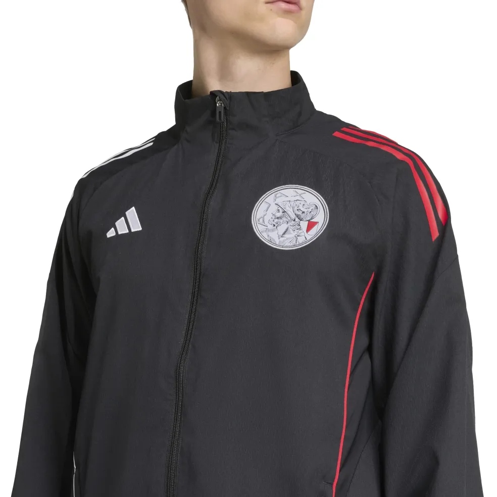 Adidas Ajax Tiro 25 trainingsjack heren black white bold red