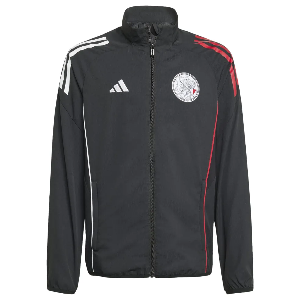 Adidas Ajax Tiro 25 trainingsjack junior black white bold red