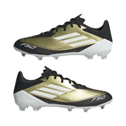Adidas F50 League Messi FG MG voetbalschoenen heren gold metallic cloud white core black