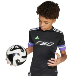 Adidas F50 voetbalshirt junior black purple rush
