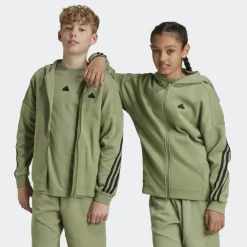 Adidas Future Icons 3-Stripes trainingsjack junior tent green black