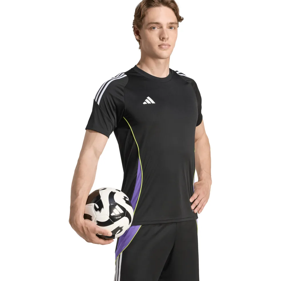 Adidas Tiro 24 voetbalshirt heren black purple rush