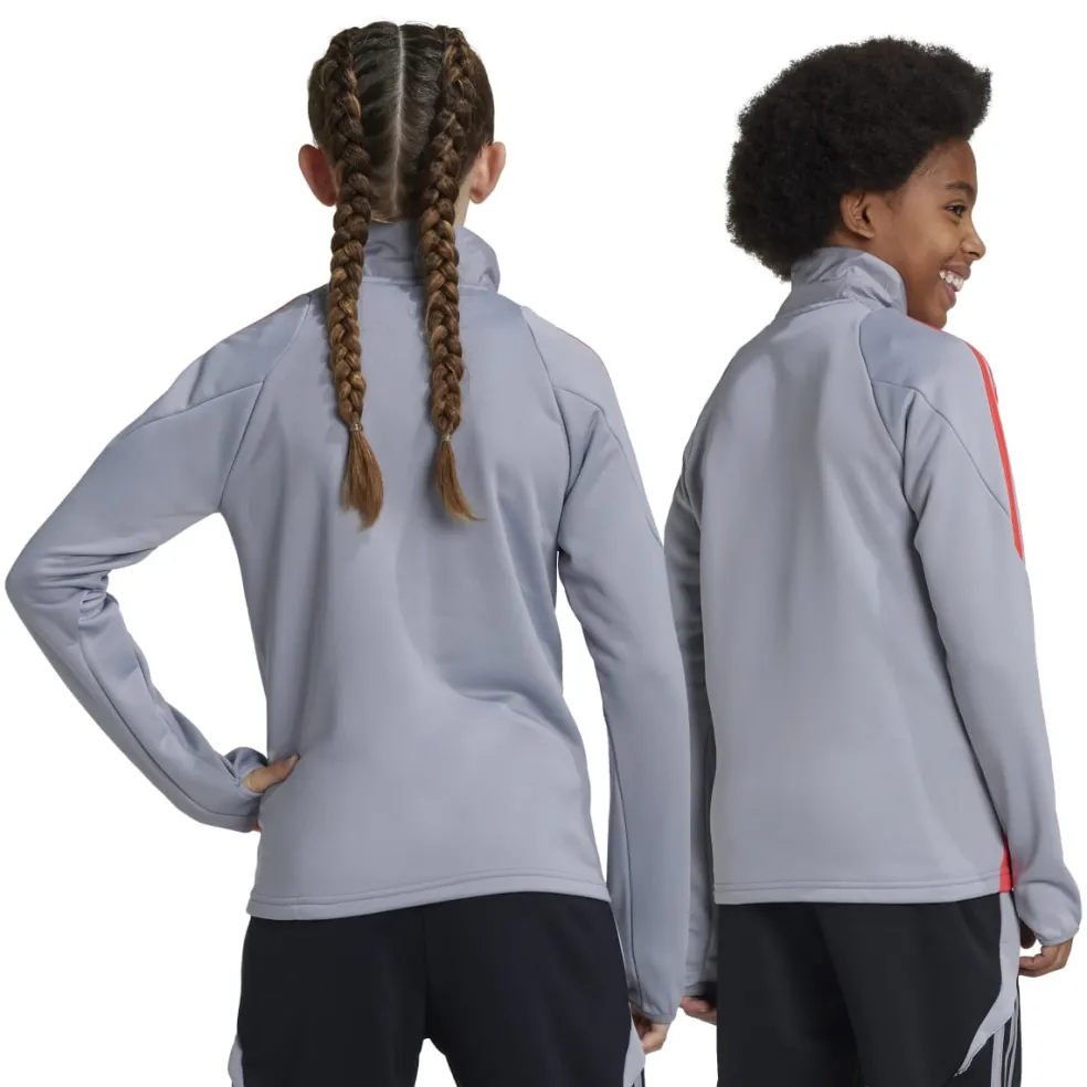 Adidas Tiro 24 Winterized trainingsshirt junior light onix shock red