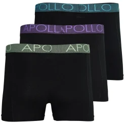 Apollo Onderbroek heren black 3-pack