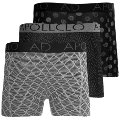 Apollo Onderbroek heren multi black 3-pack