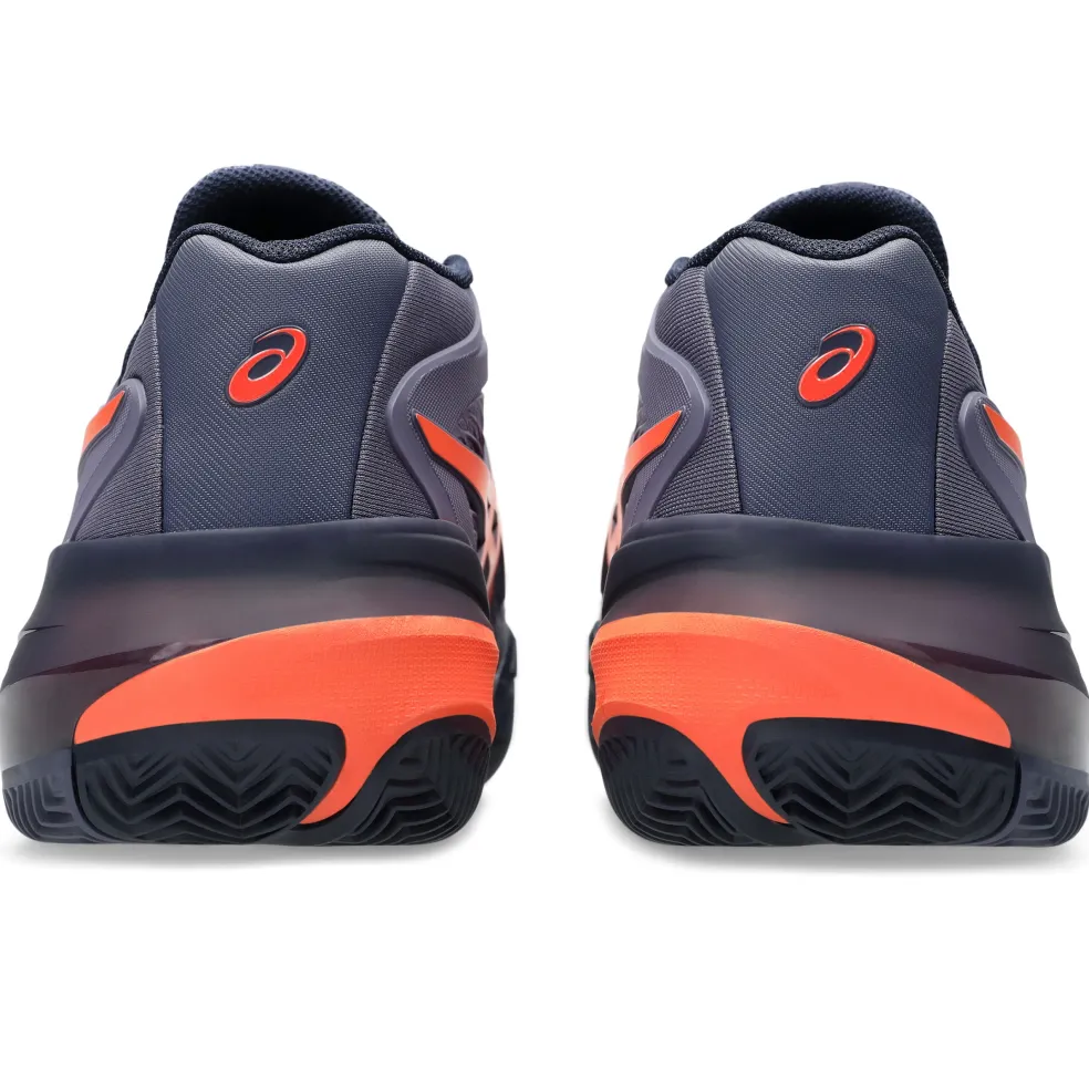 Asics Gel-Resolution X Clay tennisschoenen heren greyish purple nova orange