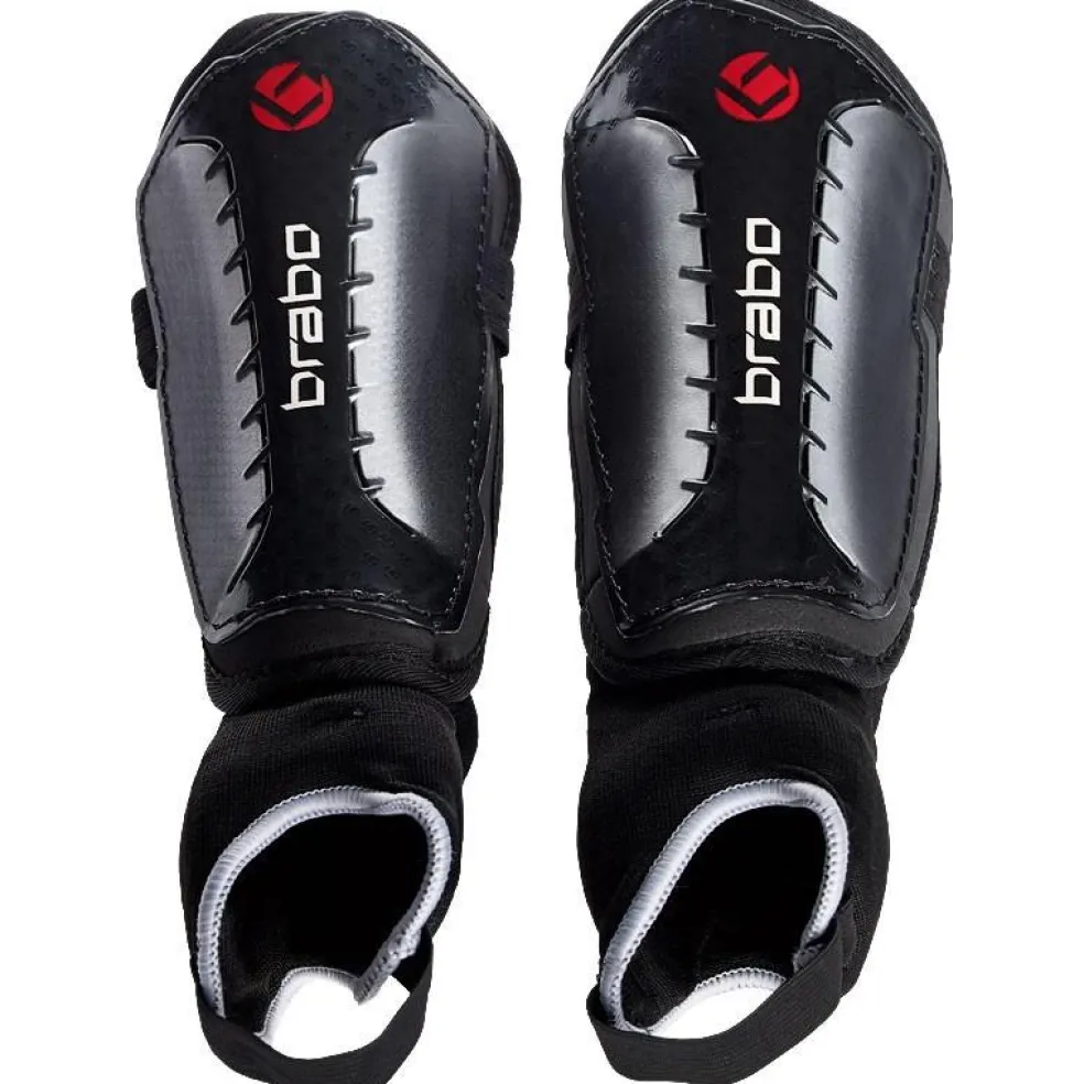 Brabo F4 Metallic scheenbeschermers junior zwart