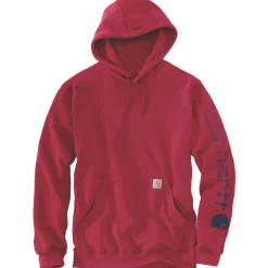 Carhartt Logo Sleeve Graphic hoodie heren industry red