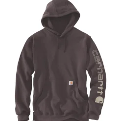 Carhartt Logo Sleeve Graphic hoodie heren dark sepia