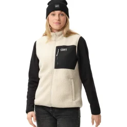 ColourWear Pile bodywarmer dames off white