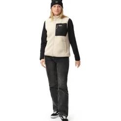 ColourWear Pile bodywarmer dames off white