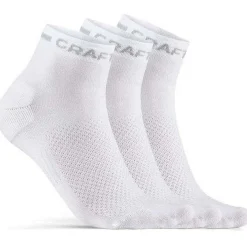 Craft Core Dry Mid fietssokken white 3-pack