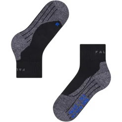 Falke TK2 Short wandelsokken dames black grey