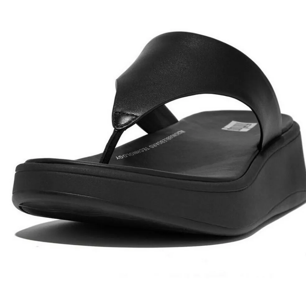 Fitflop F-Mode Flatform Toe-Post slippers dames all black