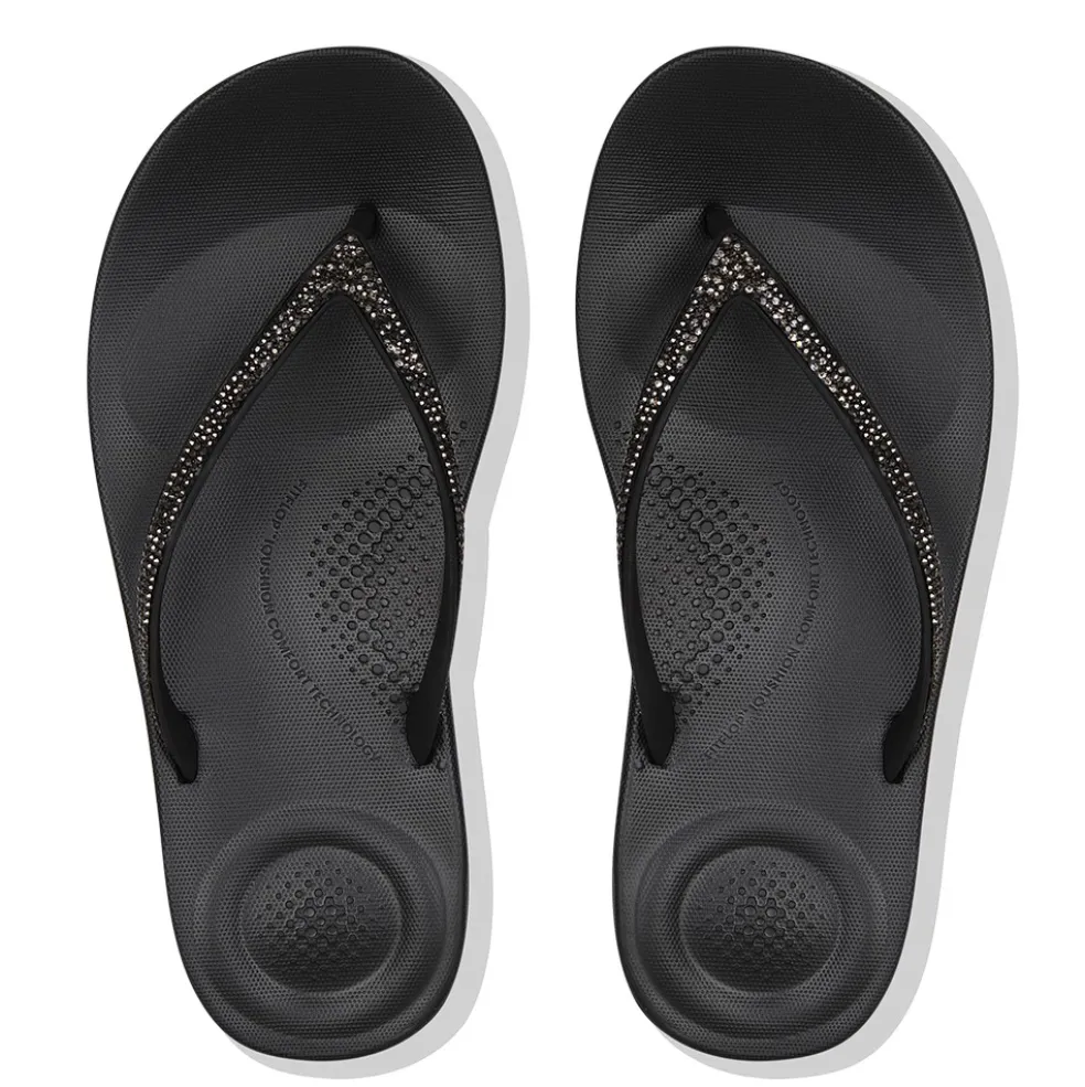 Fitflop iQushion Sparkle slippers dames black