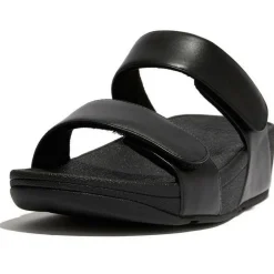Fitflop Lulu Adjustable Leather slippers dames all black