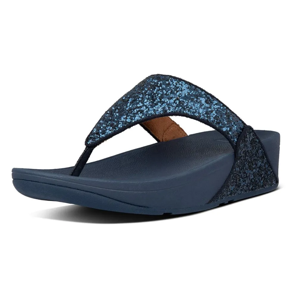 Fitflop Lulu Glitter Toe-Thongs slippers dames midnight navy