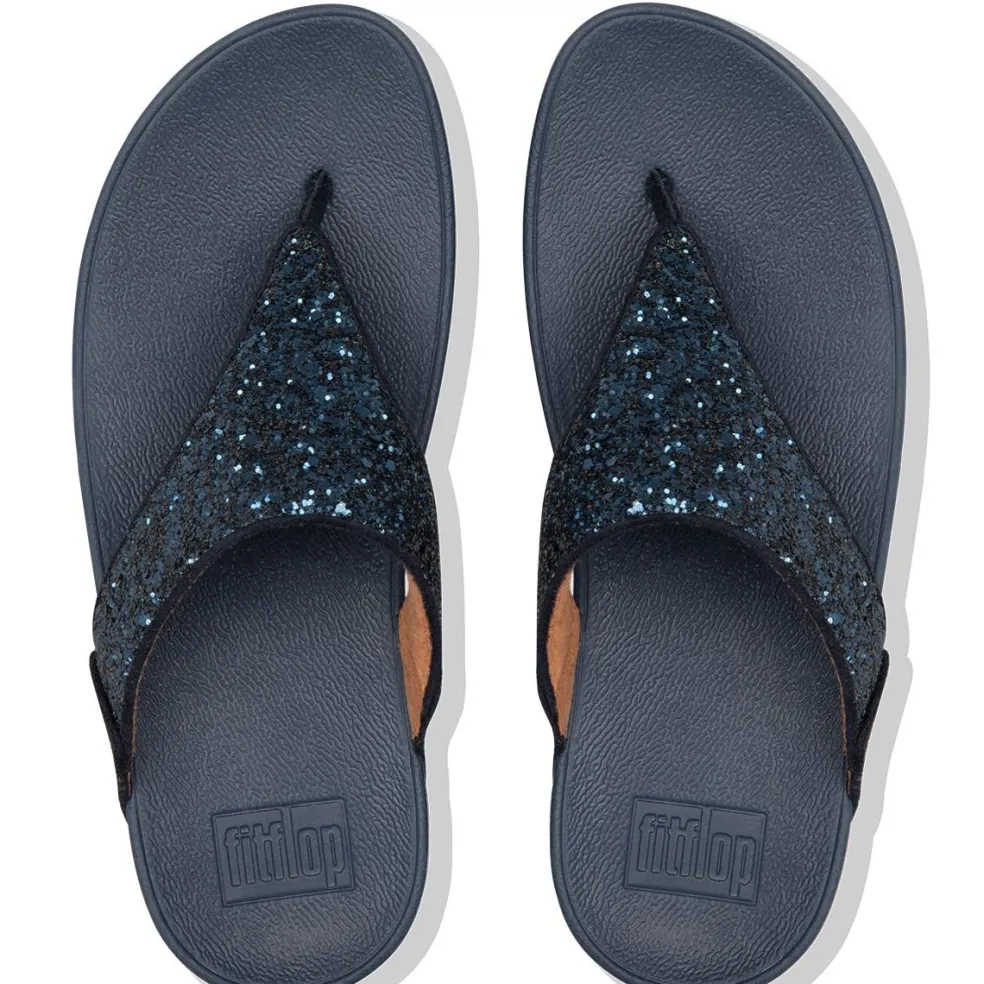Fitflop Lulu Glitter Toe-Thongs slippers dames midnight navy