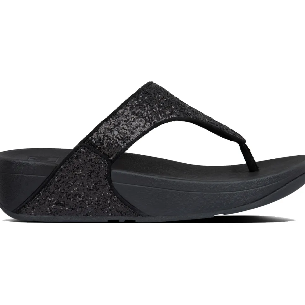 Fitflop Lulu Glitter Toe-Thongs slippers dames black
