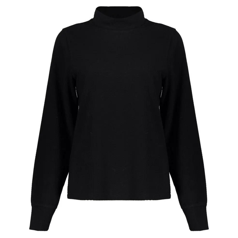 Geisha 42550-21 Solid Jacquard sweater dames black