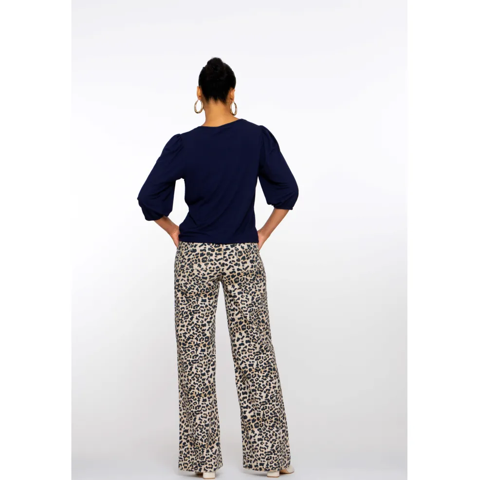 Geisha pantalon dames sand black