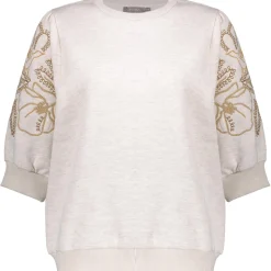 Geisha sweater dames beige melange