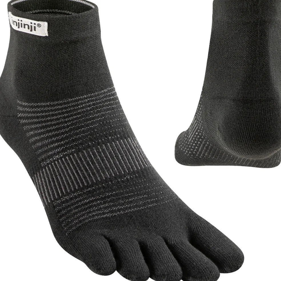 Injinji Run Lightweight Mini-Crew hardloopsokken black