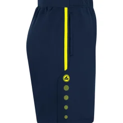 Jako Allround voetbalbroekje marine fluogeel