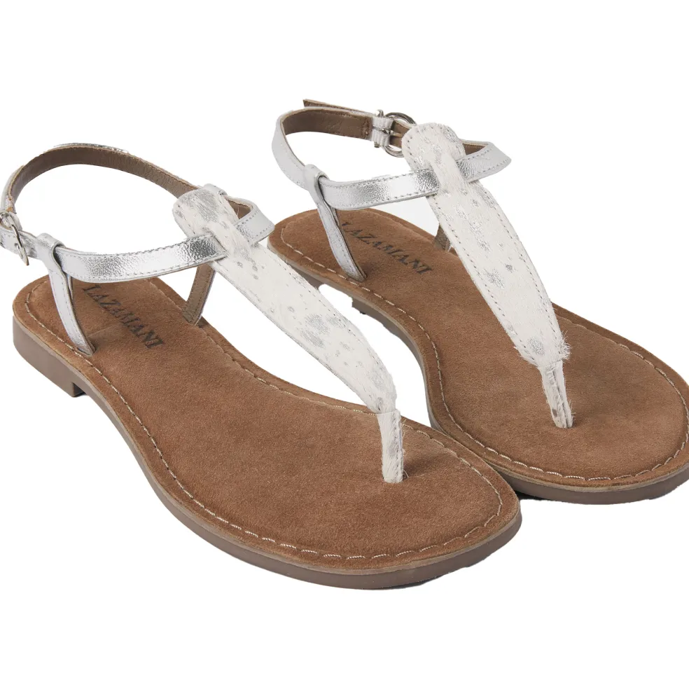 Lazamani 75.625 sandalen dames t-strap silver