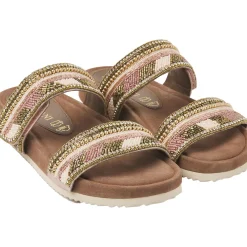 Lazamani 75.386 slippers dames 2-straps nude