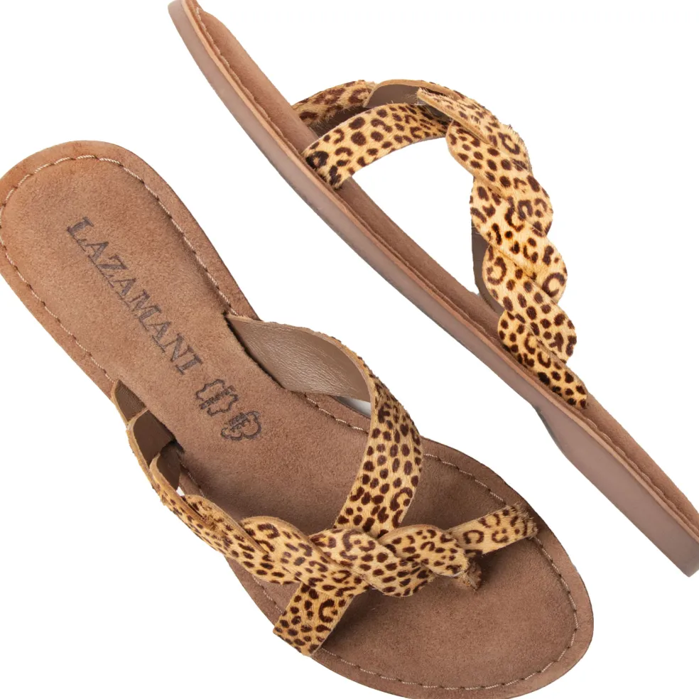 Lazamani Ava slippers dames leopard