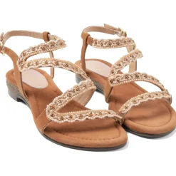 Lazamani Camila sandalen dames cognac