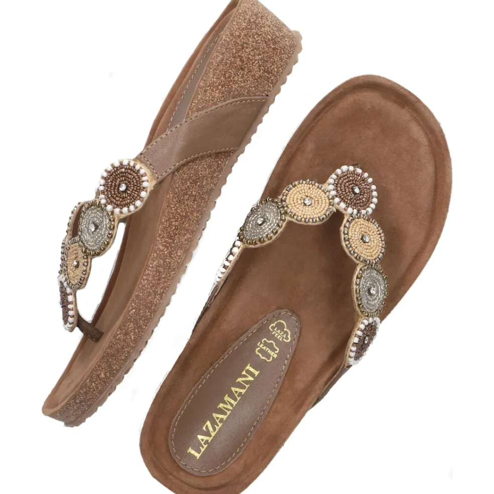 Lazamani Mara slippers dames beige