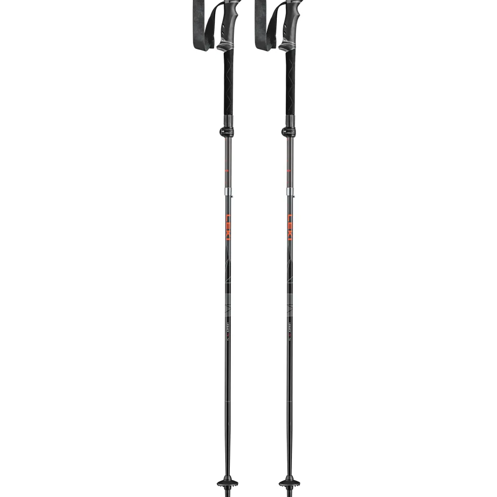 Leki Legacy FX TA wandelstokken silver grey bright red black
