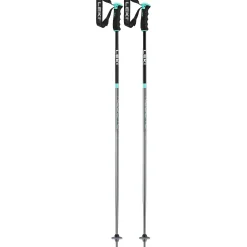 Leki Neolite Airfoil skistokken dames gunmetal  black light turquoise