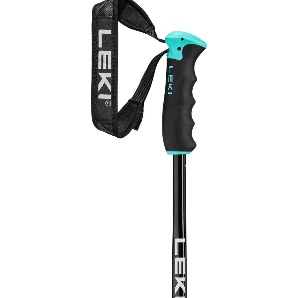 Leki Neolite Airfoil skistokken dames gunmetal black light turquoise