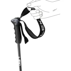 Leki Neolite Airfoil skistokken black dark anthracite neon orange