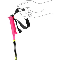 Leki Racing Kids skistokken junior neon pink black neon yellow