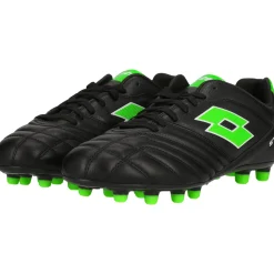 Lotto Stadio 300 III FG voetbalschoenen heren all black spring green