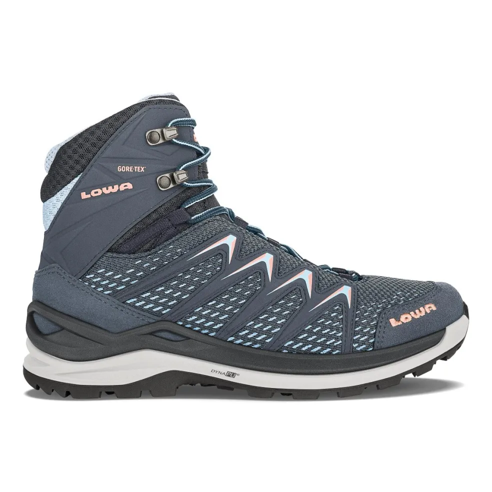 Lowa Innox Pro GTX Mid wandelschoenen dames steel blue salmon