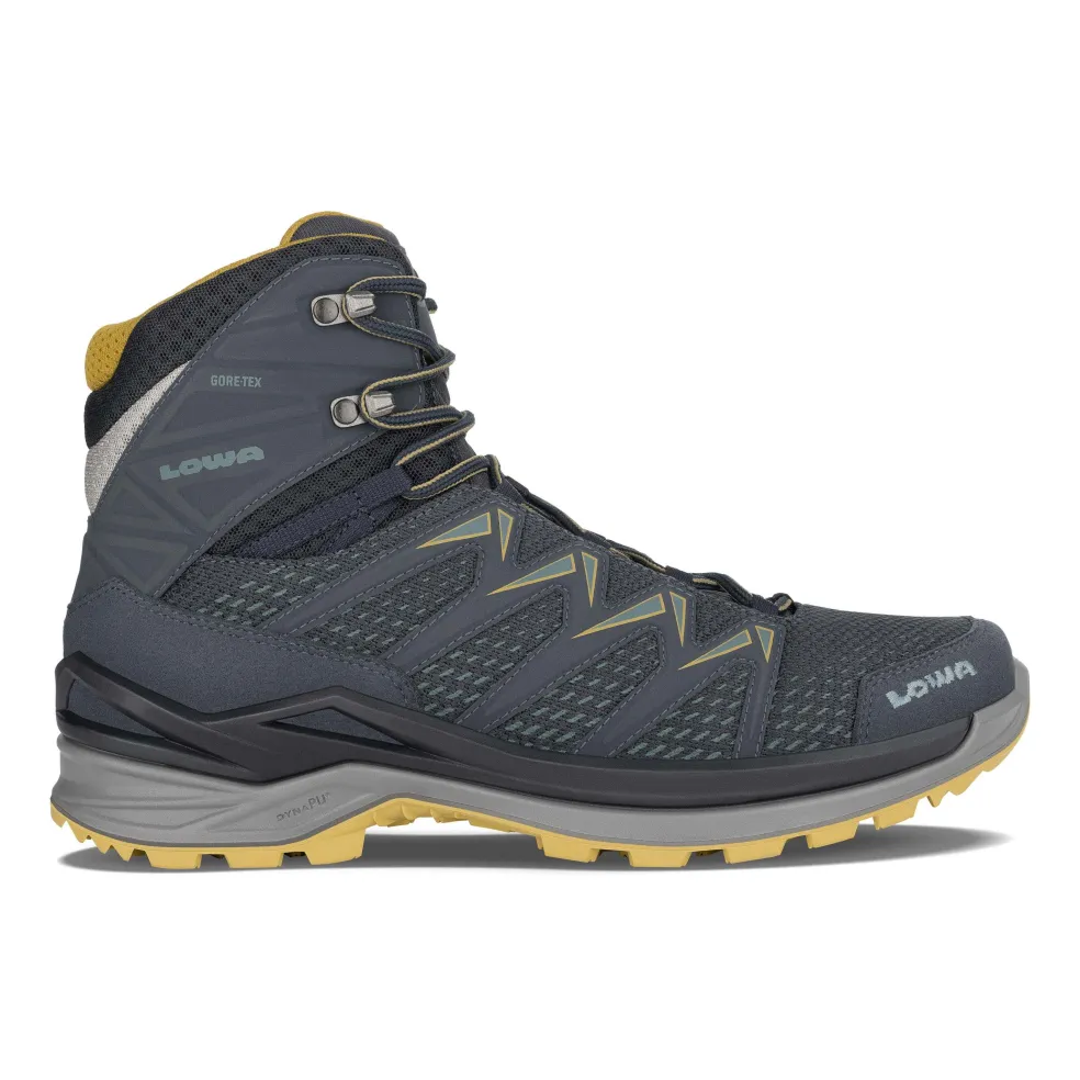 Lowa Innox Pro GTX Mid wandelschoenen heren steel blue mustard