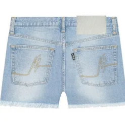 Malelions Damaged Denim short dames light blue