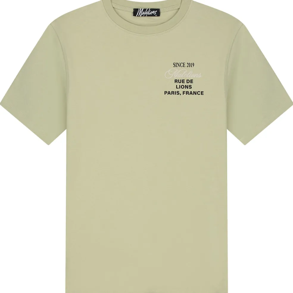Malelions Design shirt heren light green