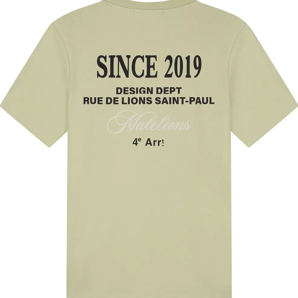 Malelions Design shirt heren light green