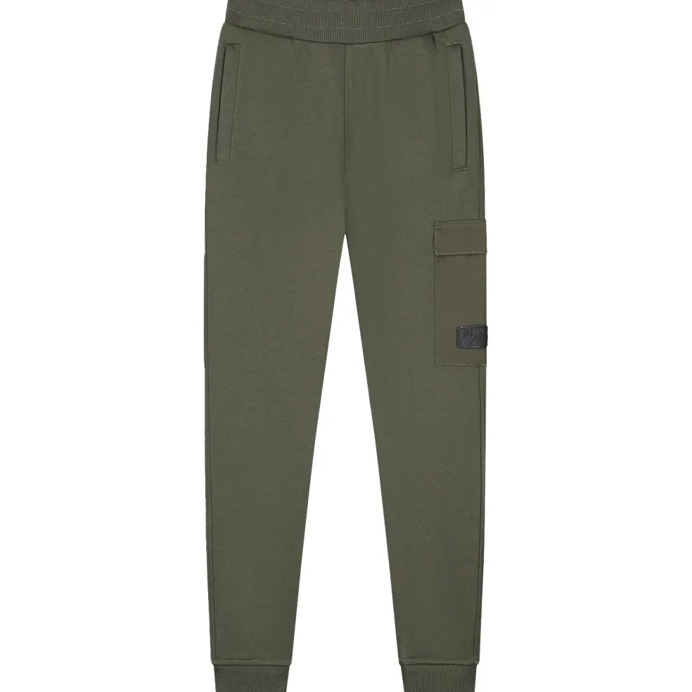 Malelions Nylon Pocket joggingbroek junior moss green