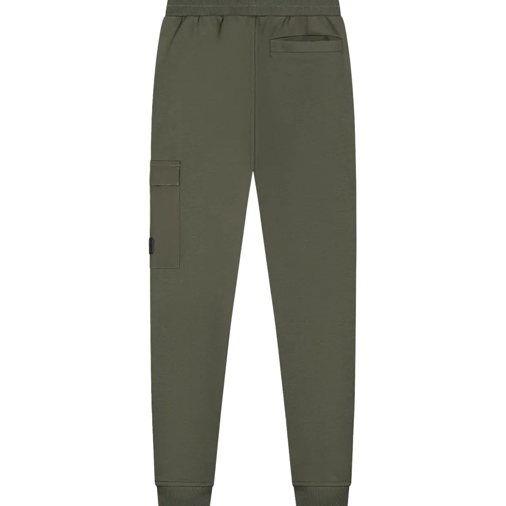 Malelions Nylon Pocket joggingbroek junior moss green