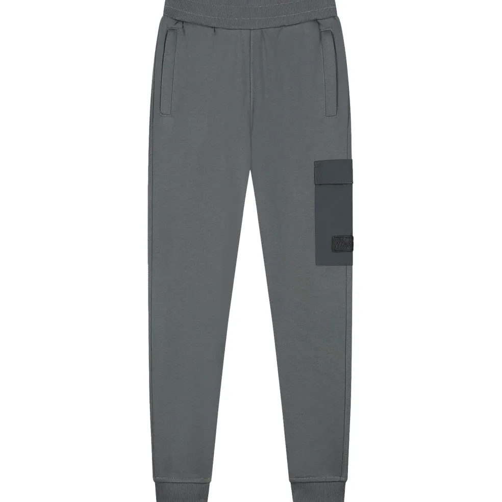 Malelions Nylon Pocket joggingbroek junior anthracite