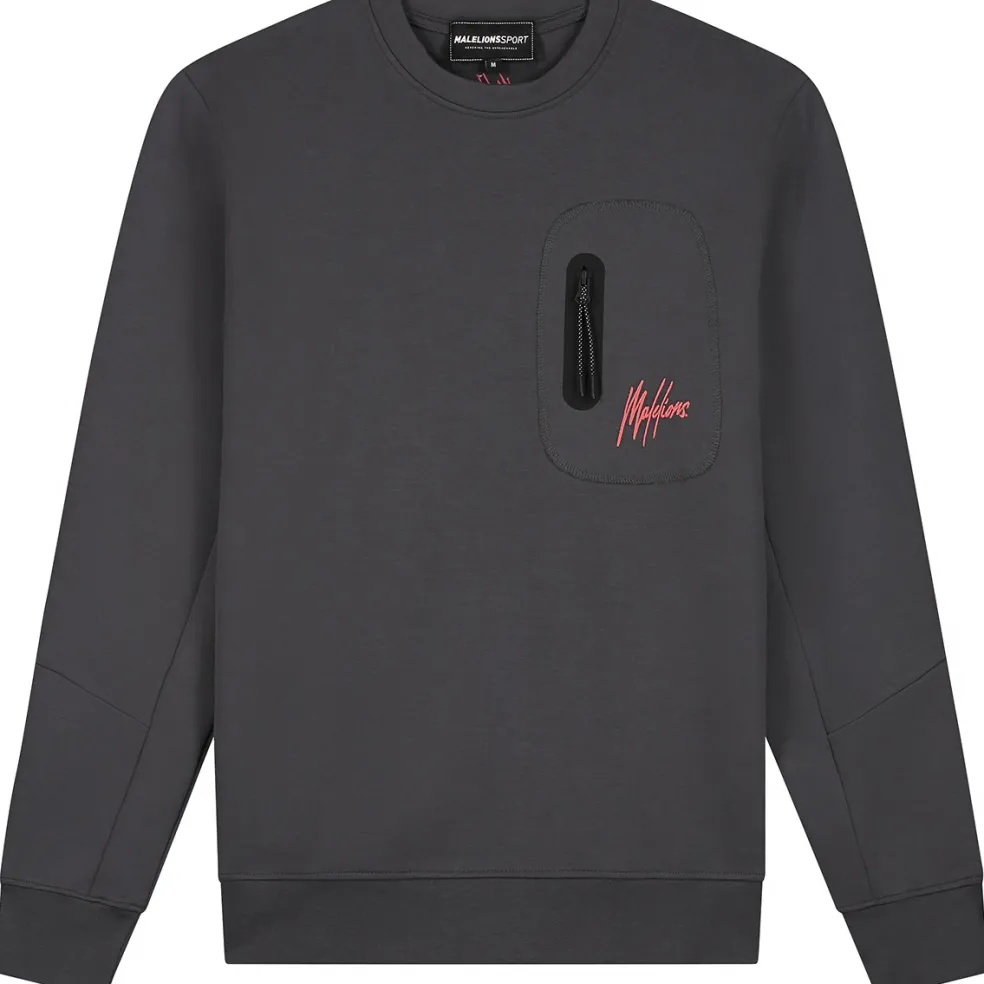 Malelions Sport Counter sweater heren antra coral