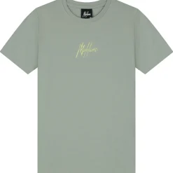 Malelions Striped Signature shirt junior agave green